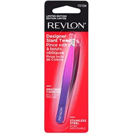 REVLON 3 X Revlon Eyebrow Hair Removal Tweezer, Designer Slant High Precision Tweezer