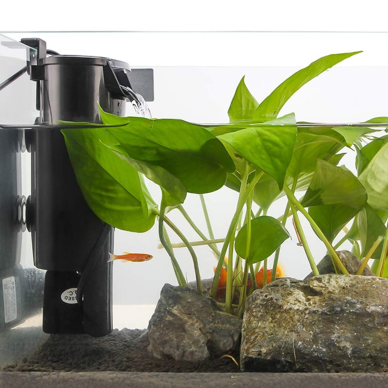 Senzeal Aquarium Turtle Filter Quiet Low Water Level Filter Pump