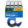 Scotch Wall-Safe Tape, 2 Dispensered Rolls, Sticks Securely, Removes Cleanly, Invisible, Designed for Displaying, Photo Safe, 3/4 in x 650 in (4183)