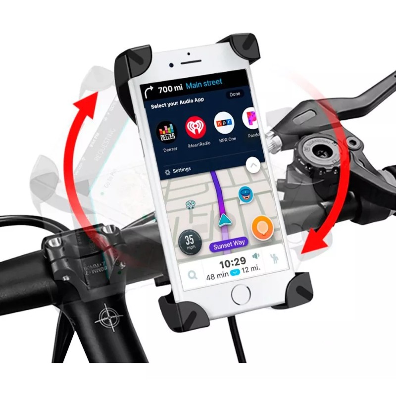 Maíz Soporte Base Moto Bicicleta Porta Celular Universal 360 Gps