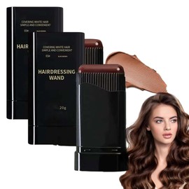 Haarfärbekamm,2-in-1 Instant Haarfärbestift mit Kamm,Temporärer Haarfärbestiftbürste,Wasserfester und Schweißfester Haarfärbestift,Werkzeug Zur Grauhaarabdeckung für Damen Herren,2 Stück (Dunkelbraun)