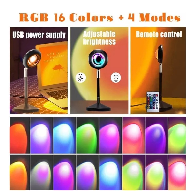 UFO Sunset Lamp,Lights with 16 Color Changing Remote, Table Lamps