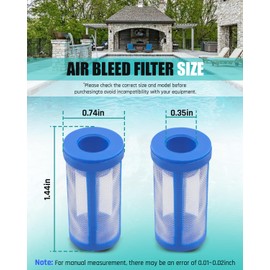 Quwfesudy WC8-126Z Air Bleed Replacement Kit Fit for Sta Rite Spa Filter Pool Filter Compatible with Model PTM50 PTM70 PTM100 DEP36 DEPB36 DEPB36-1N DEP51 DEPB51 DEP83 DEPB83, Pool Filter 2PCS