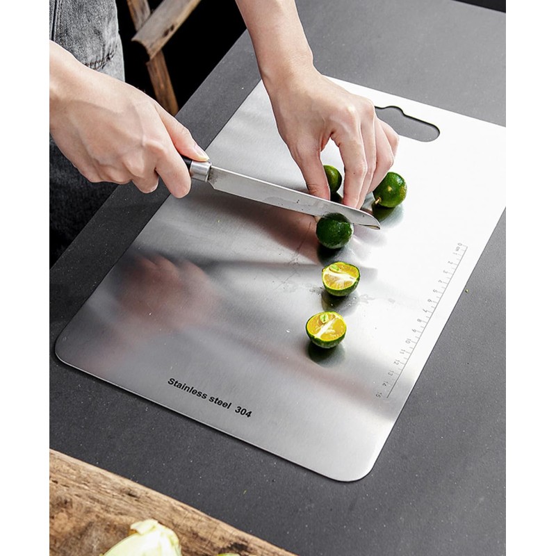 304 Stainless Steel Chopping Board, BPA Free, Antibacterial and Sustainable,