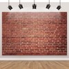 7x5 Ft Brick Wall Party Backdrop，Polyester Fabric Red Brick Sign