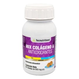 Suplemento Colágeno Y Antioxidante Tecnu® Antienvejecimiento Sabor Sin sabor
