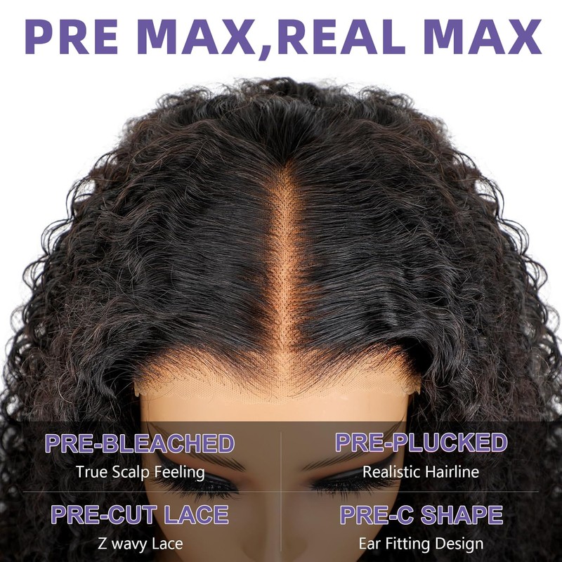 OQ HAIR 9x6 M-Cap Water Wave Wear Go Glueless Wig