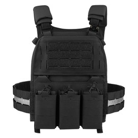 PETAC GEAR Tactical Tegris Cummerbund V5 Weighted Vest Full Set For Man With Zip On Back Panel Banger (BK)
