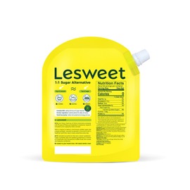 Lesweet Zero Calorie Sweetener, with Stevia Exract, Granulated Sugar Substitute, Keto Friendly, No Aftertaste, 16 oz (Pack of 1)