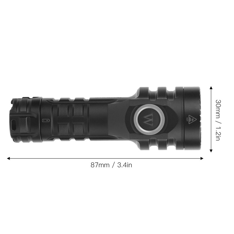Rechargeable Flashlights Long Illuminating Distance 5 Level Adjustable DualSwitch USB