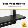 PHOENANCEE PHOENANCEE Square Floating Shelves Black,Framed Hanging Shelf for Wall