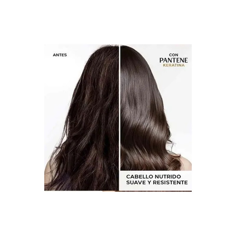 Rutina Pantene Keratina Sal Shampoo Acondicionar Crema