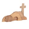 Easter Scene Decoration Handcrafted Wooden Empty Tomb Cross Decoration for