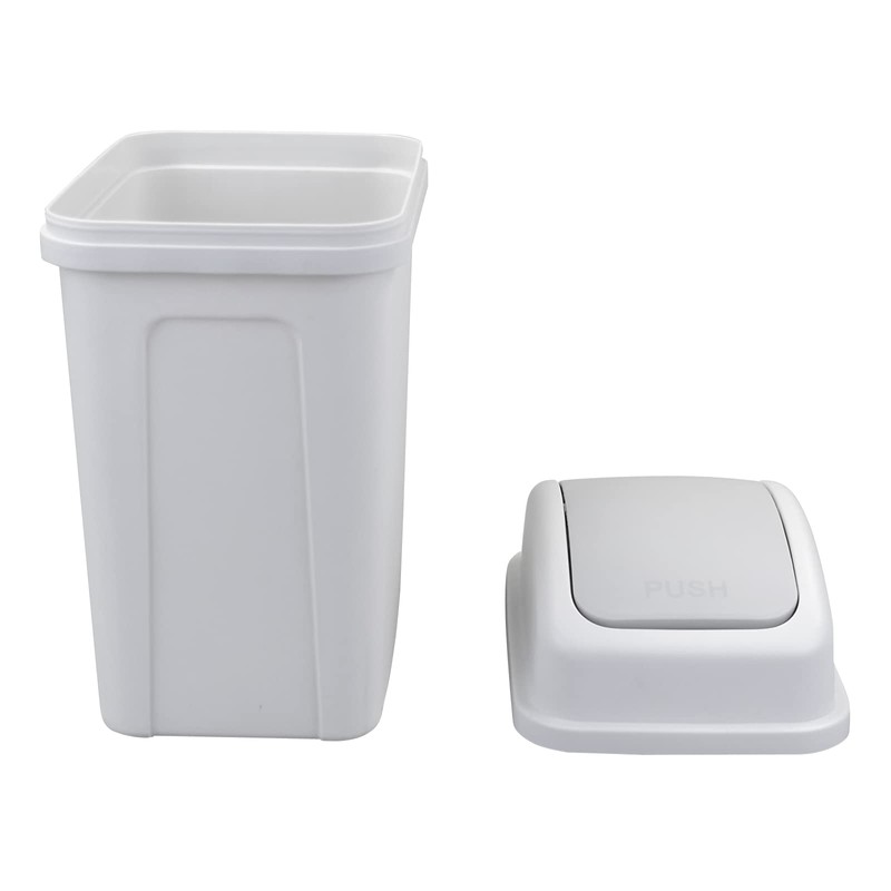 Eudokky 7 Liters Waste Bin, Swing Lid Trash Bin, Plastic