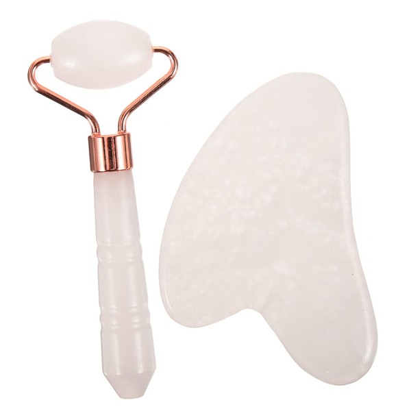 Mikinona 1 Set Natural Jade Scraping Massage Roller Facial and