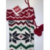 Unbranded knit christmas stocking pattern red green and white