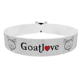 Goatlove Stoffarmband - Wasserfestes Satinarmband für Tierliebhaber - Handgefertigtes, farbenfrohes Armband mit Tiermotiven - Geschenkidee für Damen, Herren & Kinder - Stylisches Accessoire