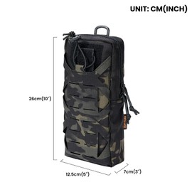 EXCELLENT ELITE SPANKER Tactical Laser Cut Design Molle Pouches Utility Waist Bag Compact EDC Bag Military Utility Pouch for Camping,Hiking,Hunting,Riding（MCB)