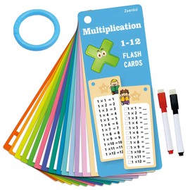 XOXVURI 1 x 1 Learning Game 1 x 1 Learning Game 15 Pictures Disposable Table Cards 1 x 1 Flashcard Game For Children Disposable Cards From 1 To 12 With Bring Pen Suitable For Children From 5 Years