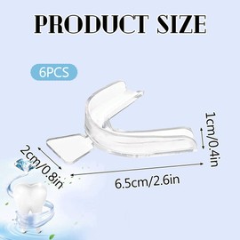 6PCS Teeth Whitening Trays Reusable Teeth Whitening Gum Shield Plasticity Teeth Whitening Mouth Trays Set for Teeth Whitening Teeth Bleaching Teeth Grinding Teeth Protecting