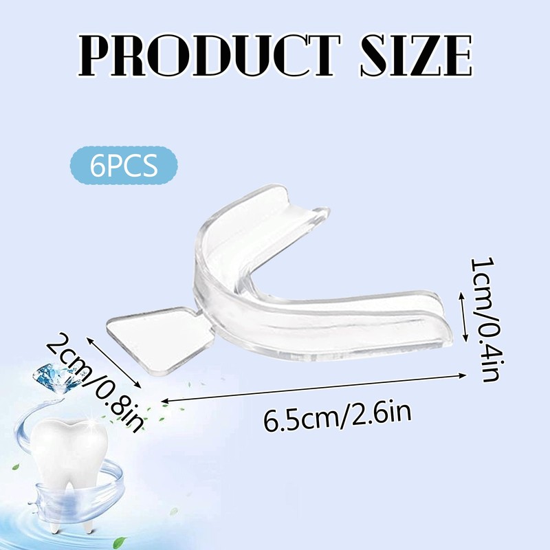 6PCS Teeth Whitening Trays Reusable Teeth Whitening Gum Shield Plasticity