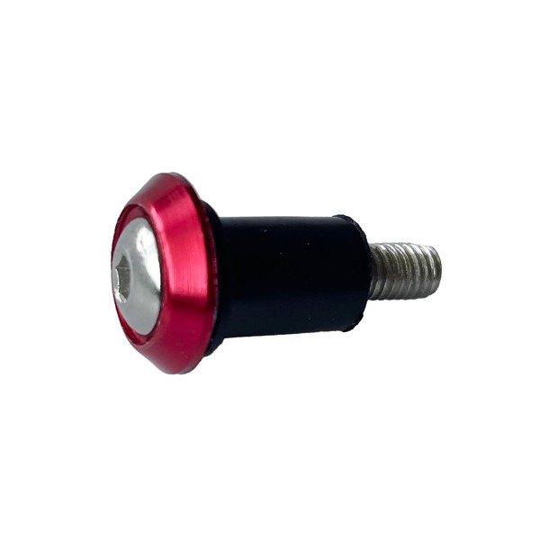 MotorToGo 1 x Red Caped Motorcycle Windscreen WindShield Well Nut