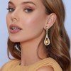 EVER FAITH Women's Earrings Austrian Crystal Elegant Dual Drop Stud
