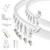 TOKPLNU Flexible Bendable Curtain Track Ceiling Wall Mount 14Ft Curved