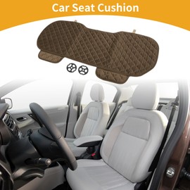 Partuto 1 Pc 129x58cm Universal Car Seat Cushion - for Car Travel Driving Seat Protection Pad Cover Anti-Slip - Polyester Brown