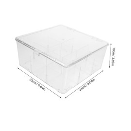 TEHAUX Convenient Card Storage Box Lid Acrylic Organizer for Game Cards and Items Compartments for Organization
