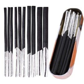 10pcs Vine Charcoal Sticks Willow Artist Soft Charcoal Pencil Sticks Drawing Art Set in Tin Box, 4 Sizes Charcoal Drawing Chalks Art Medium for Sketching, Drawing, Shading