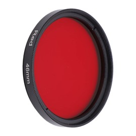 Red Camera Lens Filters, 40.5mm 43mm 46mm 49mm DSLR Camera HD Camera Red Full Color Lens Filter Waterproof Oil Proof Camera Lens Filter with Lens Filter Case,for Most of DSLR Cameras in the(46mm)