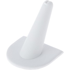 Plymor Finger-Display aus Kunstleder, Weiß, 2 Stück