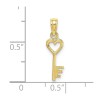 Unbranded 10k Yellow Gold Key w/ Heart Pendant