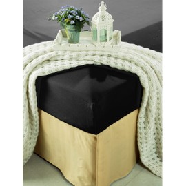 Mocassi Queen Fitted Sheet - Deep Pocket Cooling Sheets up to 16 inch - Hotel Luxury 1800 Premier - Softest Sheets - Wrinkle Resistant - 1 Single Bottom Fitted Sheet, Queen, Black