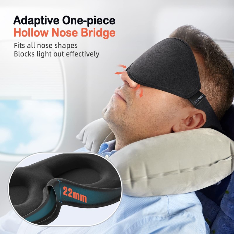 LitBear Sleep Mask for Side Sleeper Women Men, Eye Mask
