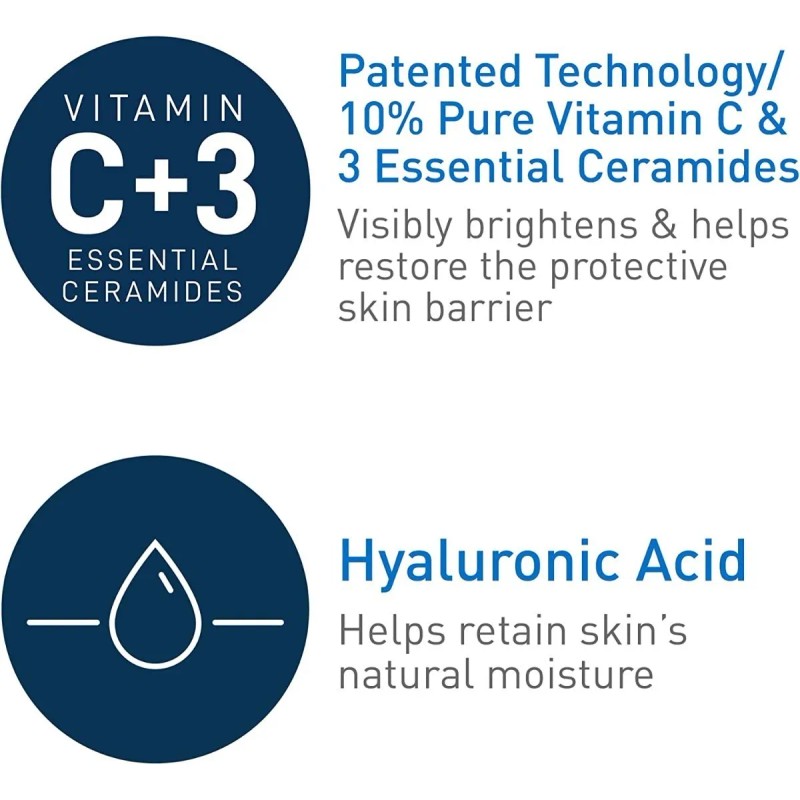 Cerave Serum Vitamina C Con Acido Hialuronico Y Ceramidas 30