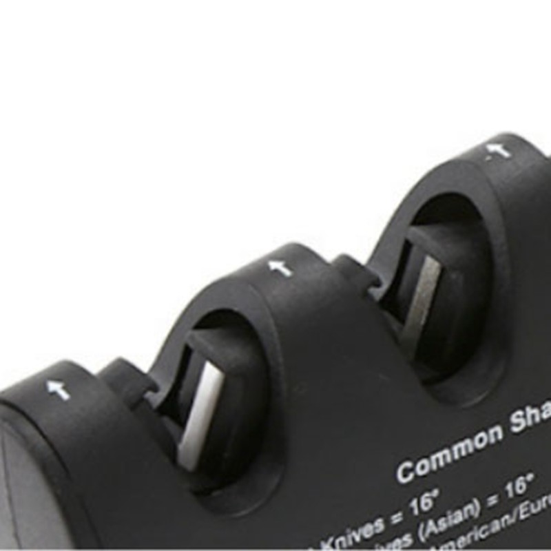 Black 4 Stage Knife Sharpener Adjustable Angle Household Blade Sharpener