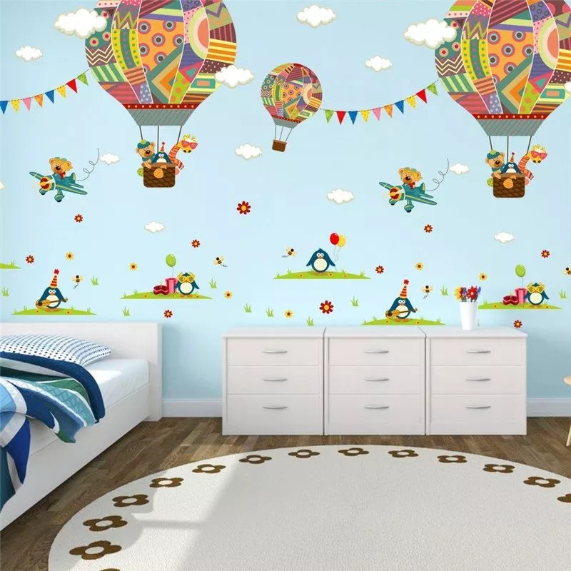 DaraBaby Vinil Decorativo Infantil Globo Aerostático Recamara Cuarto