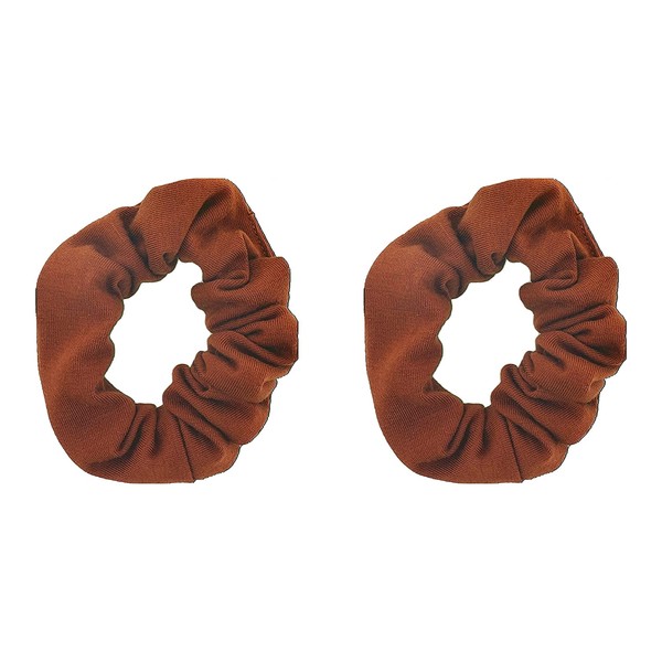 Set of 2 Solid Scrunchies (Camel)