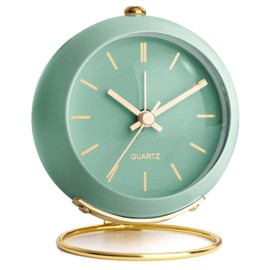 AYRELY® Battery Operated Analog Desk Alarm Clock with Light, Table Clock