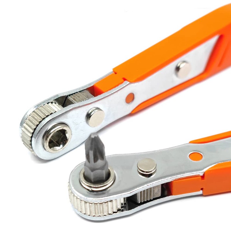 TAIHE Ratchet Wrench, 4.5 Inch Mini Phillips Magnetic Screwdriver, High