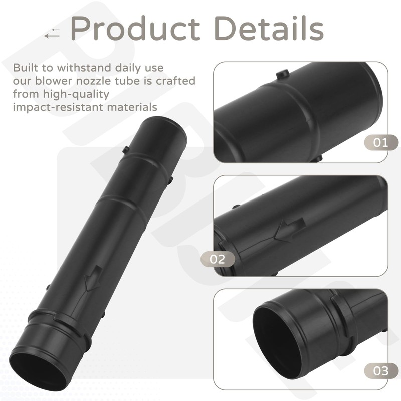 4241-760-8200 Leaf Blower Nozzle Tube with Lock Coupling Compatible with