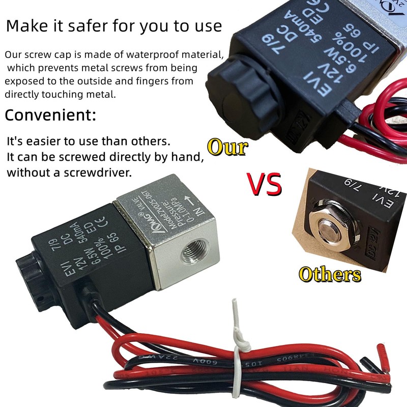 Solenoid Valve DC 12V for Air CO2 Compressor 1/8 Inch