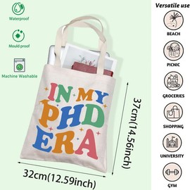 PHD Gift In My PHD Era Tote Bag Doctor Of Philosophy Reusable Handle Bag Reusable Handle Bag (PHD Era C)