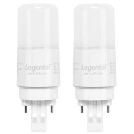 Silverlite [Plug&Play] Legental 5w(13w CFL Equivalent) LED Stick PL Bulb GX23-2 Pin Base, 500LM, Soft White(2700k), Driven by 120-277V and CFL Ballast, UL Listed, 2 Pack