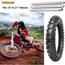 TIPIPARK TIPIPARK 3 Pcs Bike Tire Levers - Motorcycle Tire Spoons Iron Set Dirt Bike Tire Changing Tools 10" Lengthen Premium Stainless Steel Repair Tube for Motorcycles Electric Bicycles Mountain Dirtbike