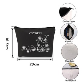 VAMSII Oxytocin Chemical Structure Makeup Cosmetic Bag Love Molecule Gift Molecule Symbol Gift (Molecule Symbol)