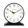 Tinload 4.5" Antique Retro Analog Alarm Clock, Small Silent Bedside