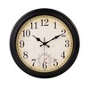 Outdoor Clock 16 Inch Large Wall Clocks Waterproof with Thermometer